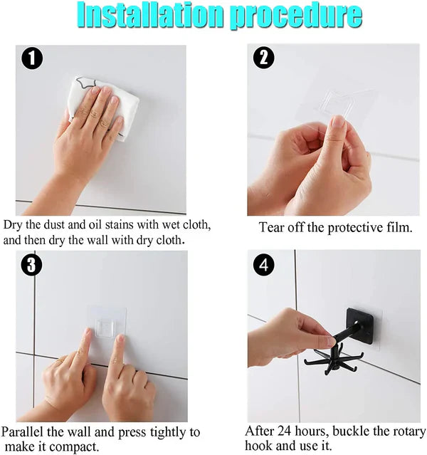 360 Degrees Rotated Kitchen Hooks (Pack of 5)