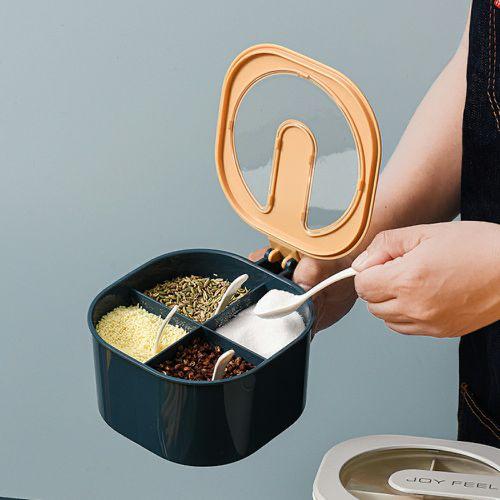 4 in 1 Plastic Kitchen Spice Box