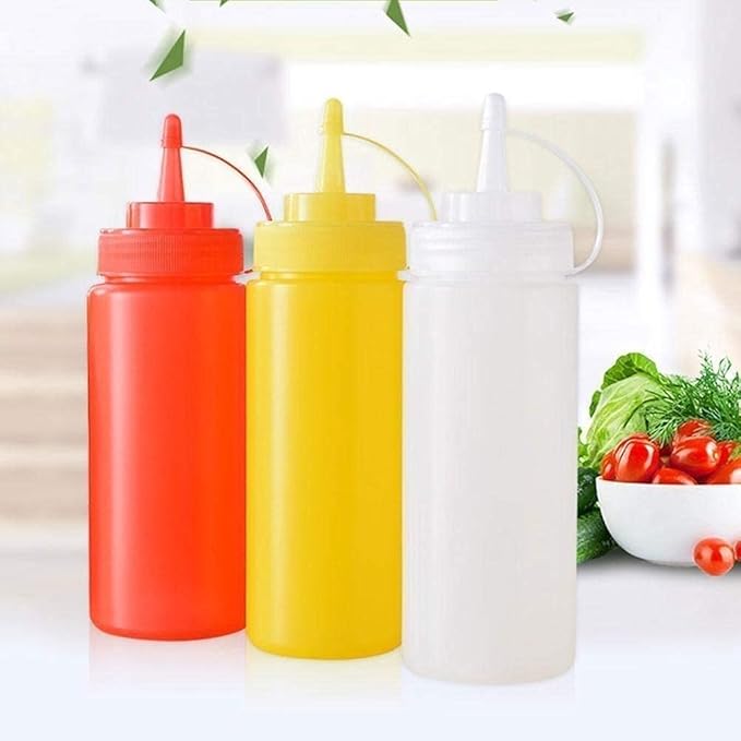 Ketchup Bottles (Pack of 3) Multi-Color Set
