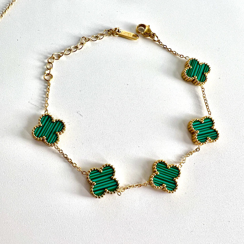 Four Leaf Clover Jewellery 3 Pcs Set