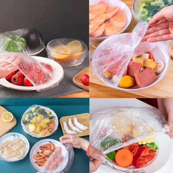 100 Pcs Reusable Elastic Food Covers