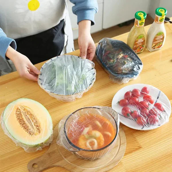 100 Pcs Reusable Elastic Food Covers