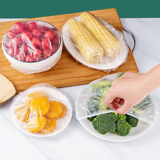 100 Pcs Reusable Elastic Food Covers