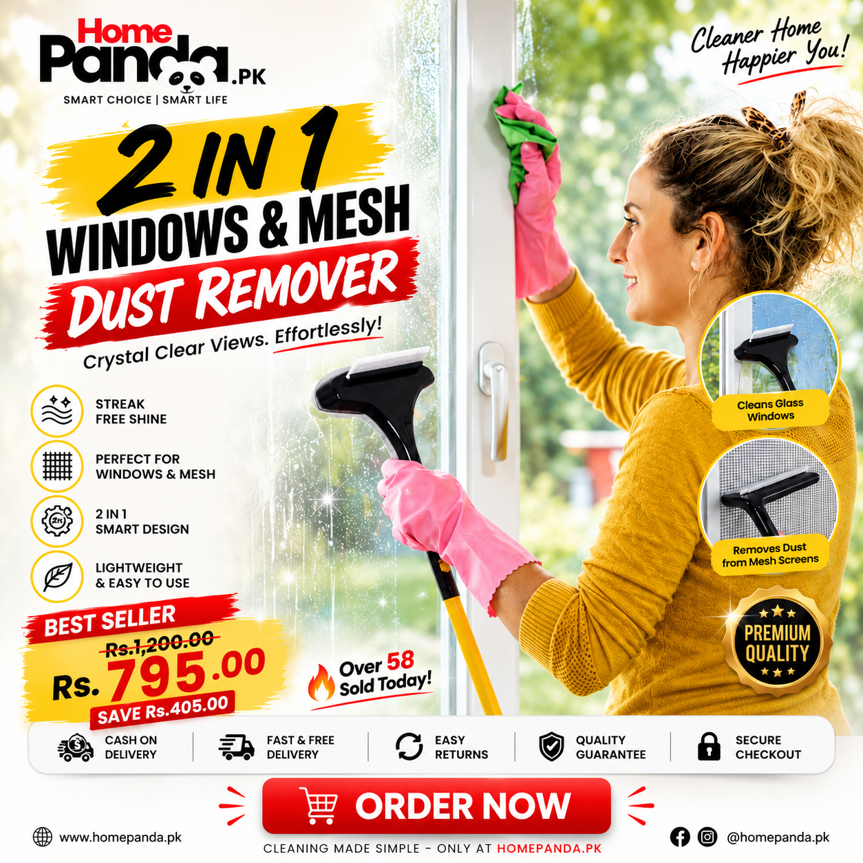 2 In 1 Windows & Mesh Dust Remover